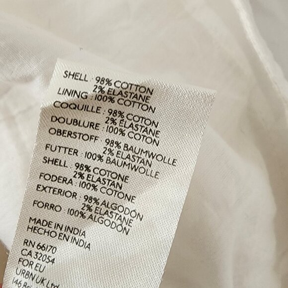 Free People "Thea" White Button-Front Mini Dress - Size XS, Bohemian, Romantic - Picture 5 of 5